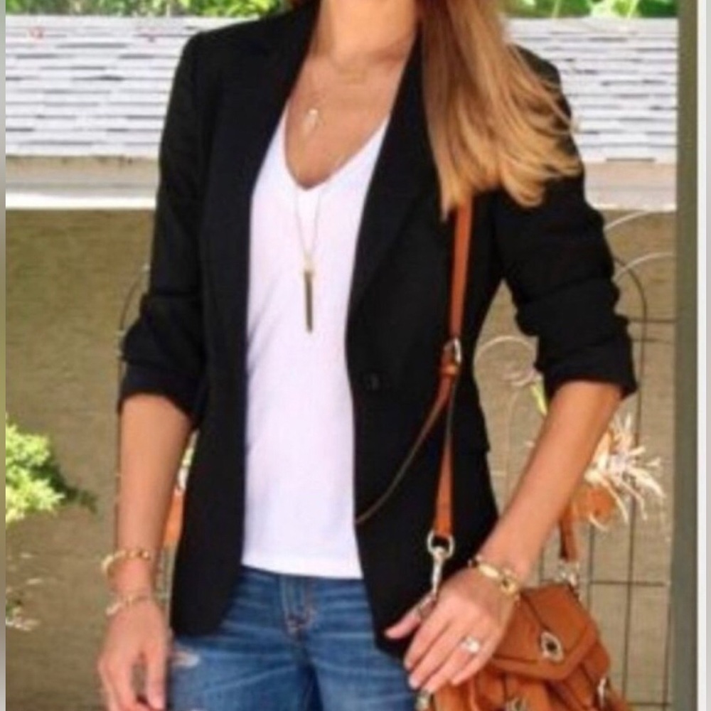 CAbi One Button Knit Blazer Style Number 353